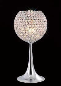 Ava Polished Chrome Crystal Table Lamps Diyas Contemporary Crystal Table Lamps